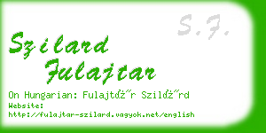 szilard fulajtar business card